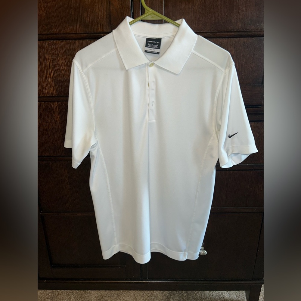 White Nike golf polo